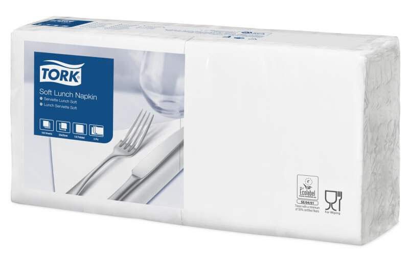 TORK Servietten 32,6 x 33,0 cm 3-lagig weiß