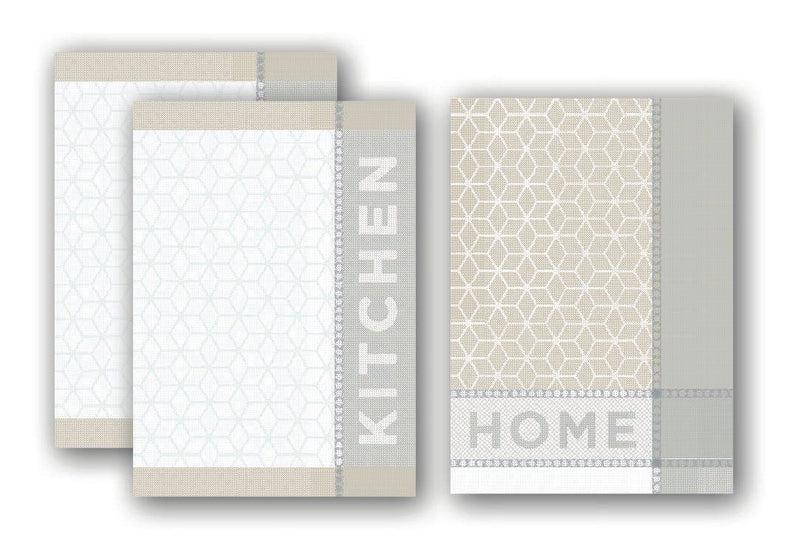 Dyckhoff Home & Kitchen Geschirrtücher 50 cm x 70 cm taupe