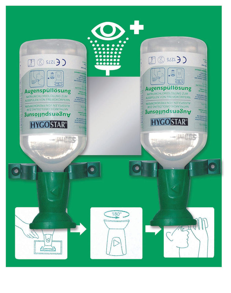 HYGOSTAR Augenspülstation Double 2x 500,0 ml grün