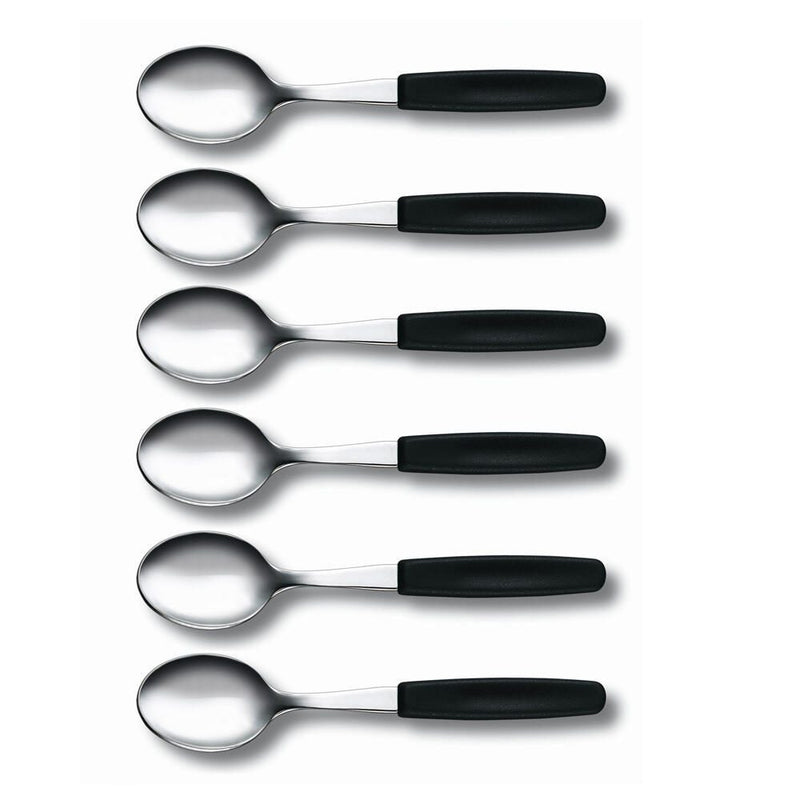 VICTORINOX Kaffeelöffel silber, schwarz Molybdänstahl