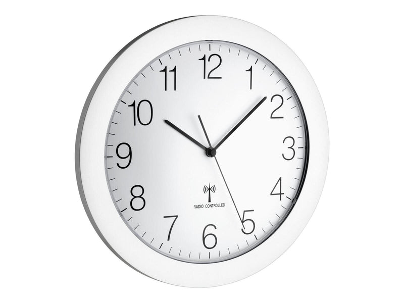 TFA® Funkwanduhr 60.3512.02 Ø 30.2 cm silber