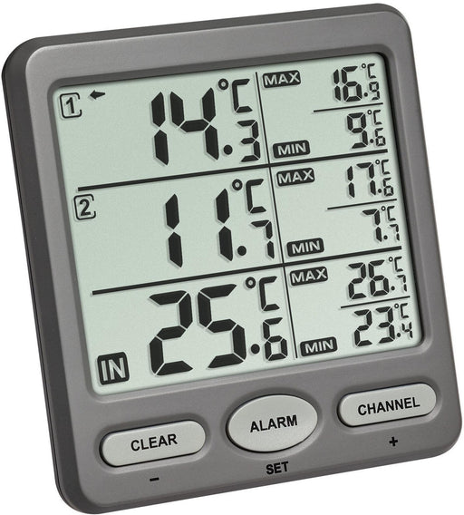 TFA® TRIO 30.3062.10 Thermometer schwarz