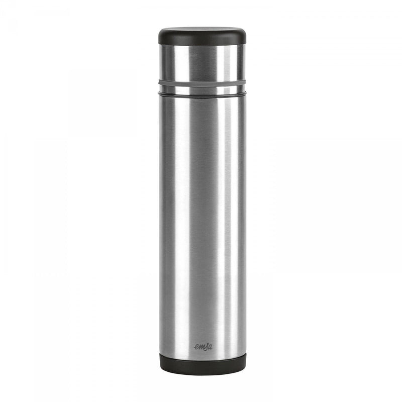 emsa Isolierflasche Mobility 1,0 l Edelstahl/schwarz