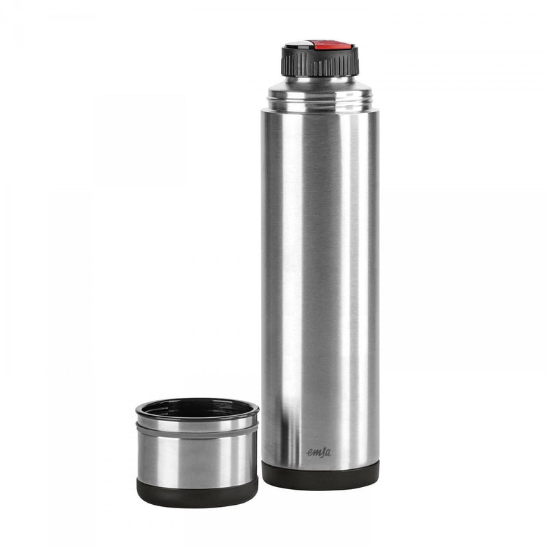 emsa Isolierflasche Mobility 1,0 l Edelstahl/schwarz