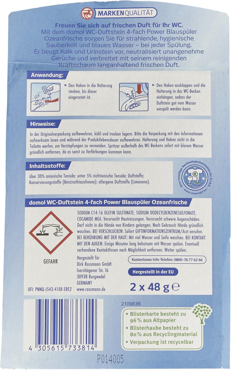domol WC-Duftspüler Blauspüler Ozeanfrische 2,0 St.