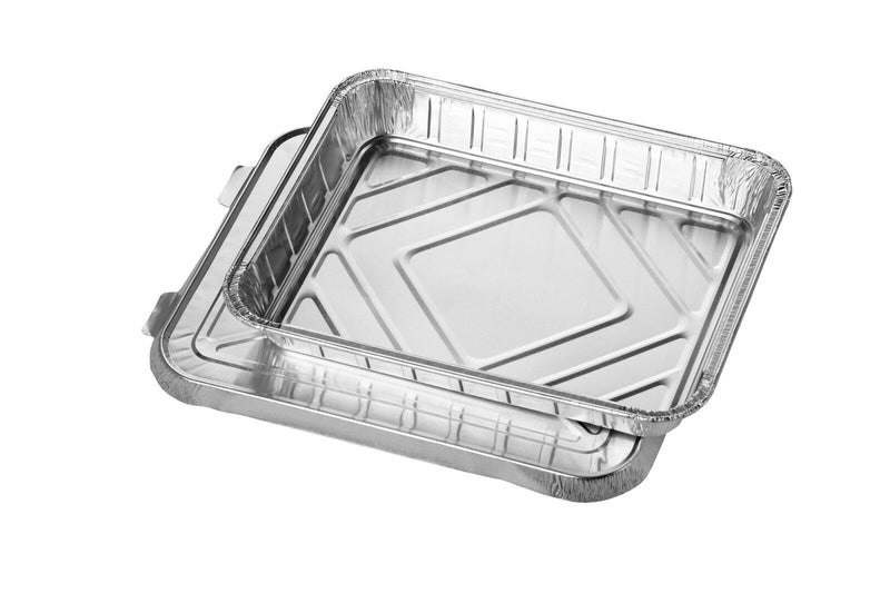 PAPSTAR Aluschalen mit Deckel 930 ml silber