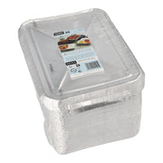PAPSTAR Aluschalen mit Deckel 930 ml silber