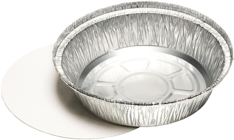 STARPAK Aluschalen mit Deckel 23 cm 1000 ml silber