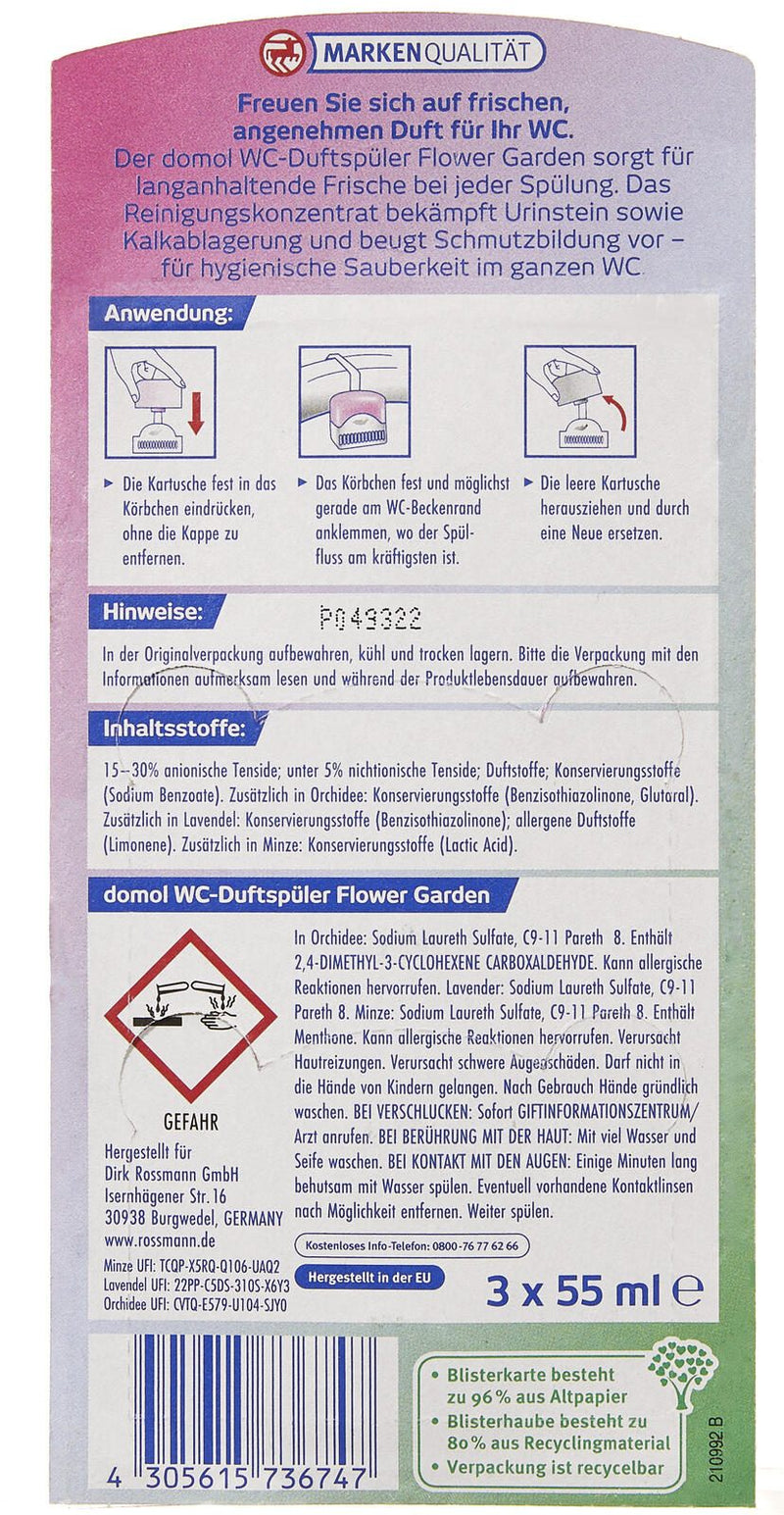 domol WC-Duftspüler Flower Garden 3x 55,0 ml