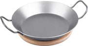 chg Servierpfanne mit Holzuntersetzer ca. 1,2 l silber