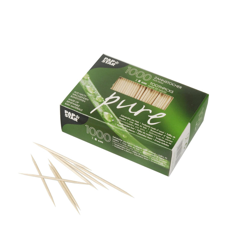 PAPSTAR Zahnstocher pure braun