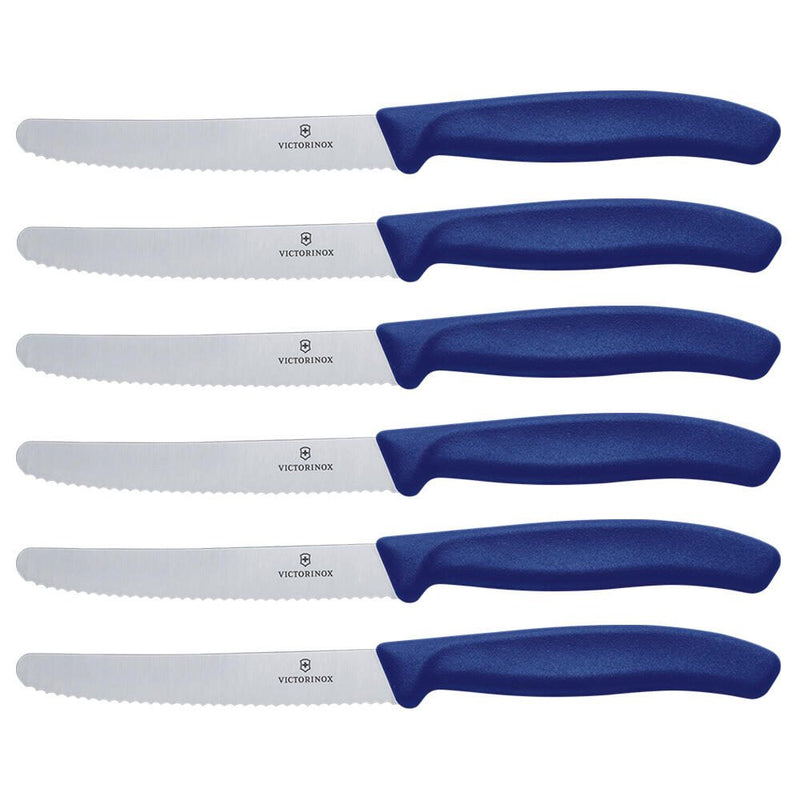 VICTORINOX Gemüsemesser silber, blau Molybdänstahl