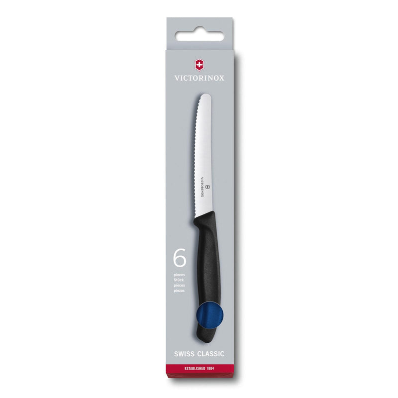 VICTORINOX Gemüsemesser silber, blau Molybdänstahl