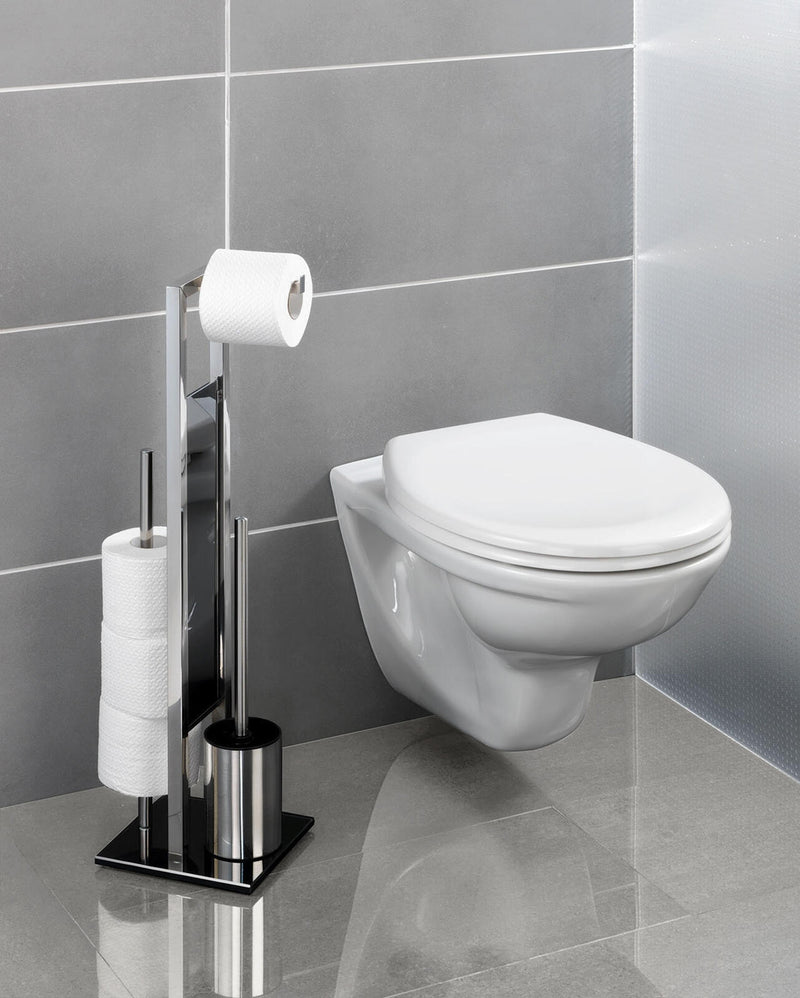 Maximex WC-Garnitur 3in1 silber/schwarz