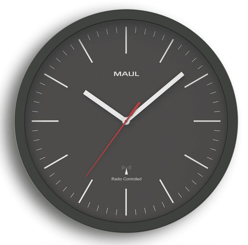 MAUL Funkwanduhr MAULjump Ø 30.5 cm schwarz
