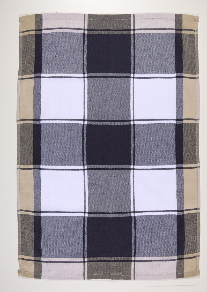 Dyckhoff Karo Geschirrtücher 50 cm x 70 cm grau
