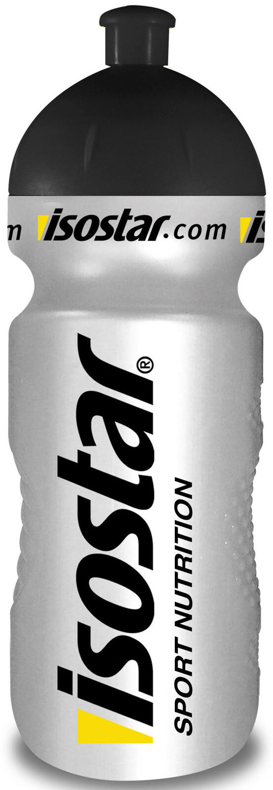 isostar Trinkflasche 0,5 l silber, schwarz