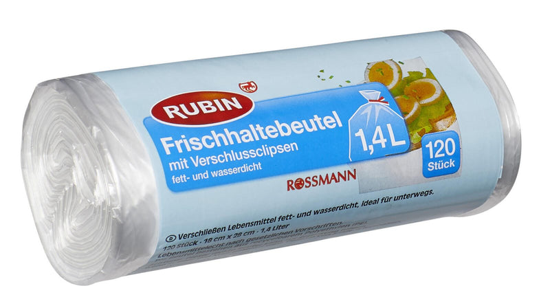 RUBIN Gefrierbeutel 4305615408156 transparent 1,4 l