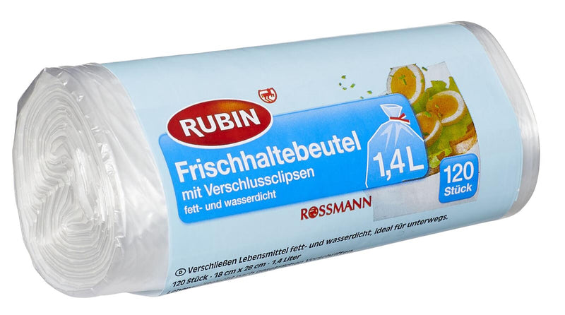 RUBIN Gefrierbeutel 4305615408156 transparent 1,4 l