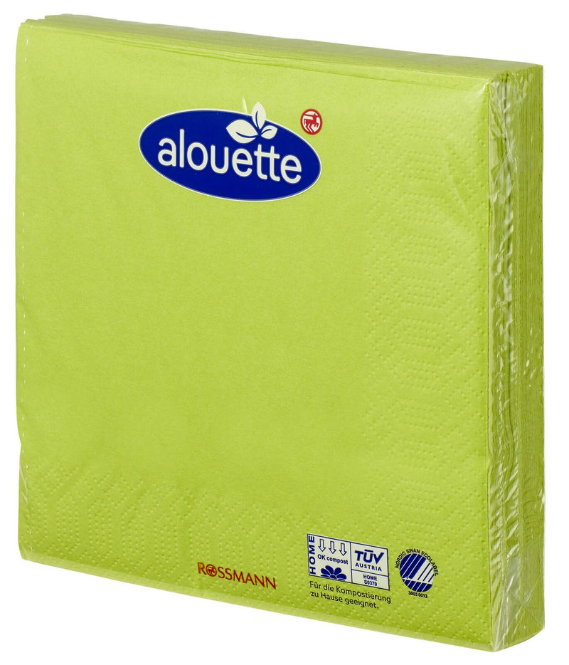 alouette Servietten 33,0 x 33,0 cm 3-lagig grün