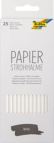 folia Strohhalme WHITE weiß