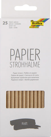 folia Strohhalme KRAFT braun