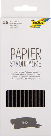 folia Strohhalme BLACK schwarz