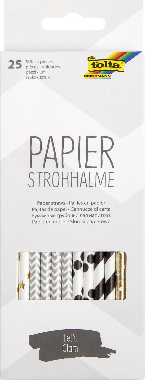 folia Strohhalme LET´S GLAM farbsortiert