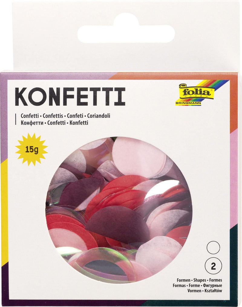 folia Konfetti Pink Party bunt
