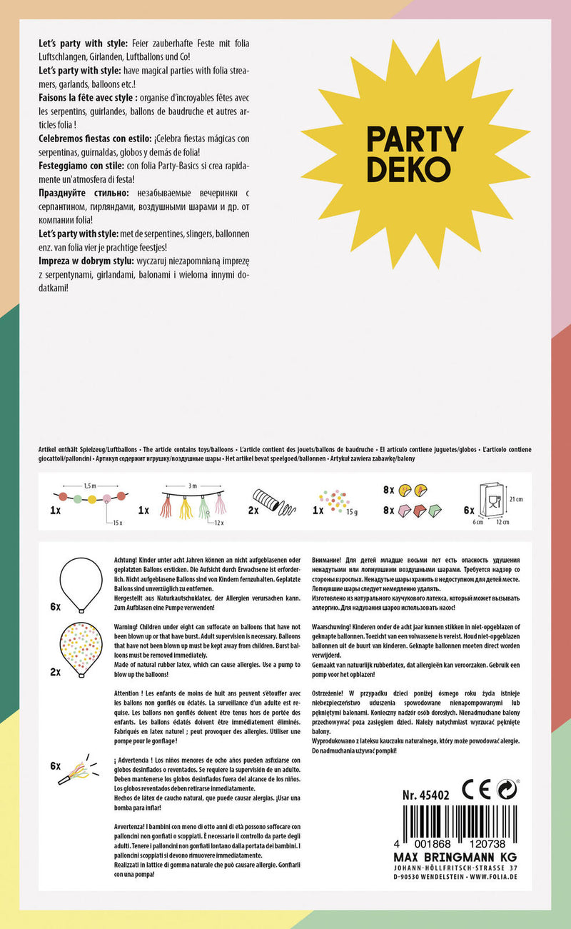 folia Herze Dekoartikel mehrfarbig