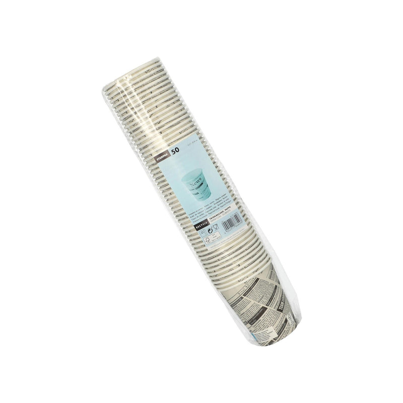 STARPAK Newsprint Einweg-Kaffeebecher 8 cm 0,2 l weiß