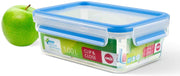 emsa Frischhaltedose CLIP & CLOSE 7 cm hoch 1,0 l transparent, blau