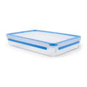 emsa Frischhaltedose CLIP & CLOSE 6 cm hoch 2,6 l transparent, blau