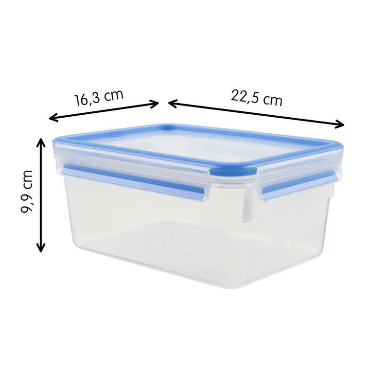 emsa Frischhaltedose CLIP & CLOSE 9.9 cm hoch 2,2 l transparent, blau