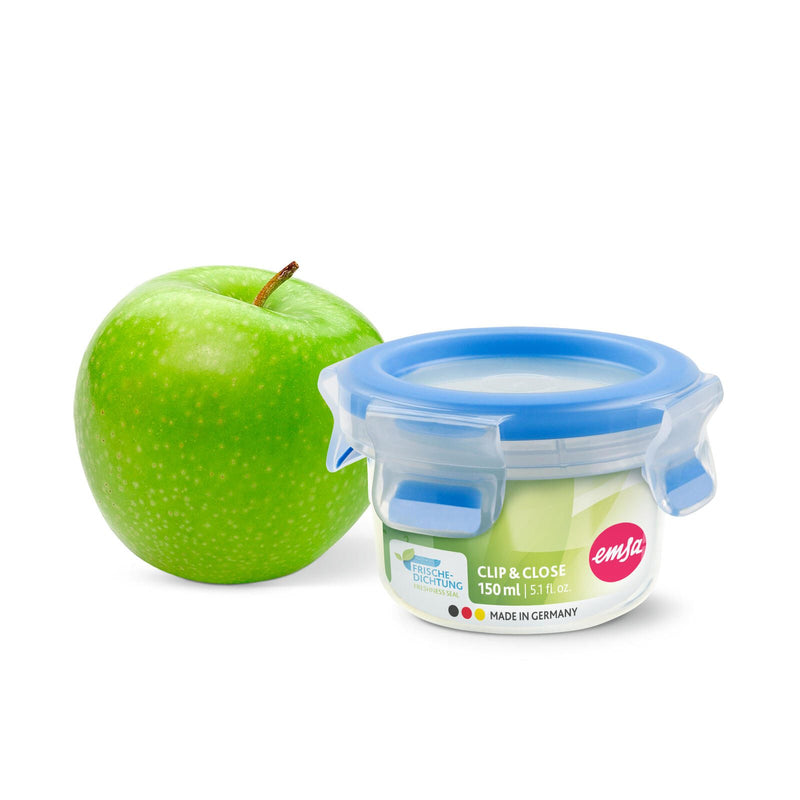 emsa Frischhaltedose CLIP & CLOSE 5.9 cm hoch 0,15 l transparent, blau