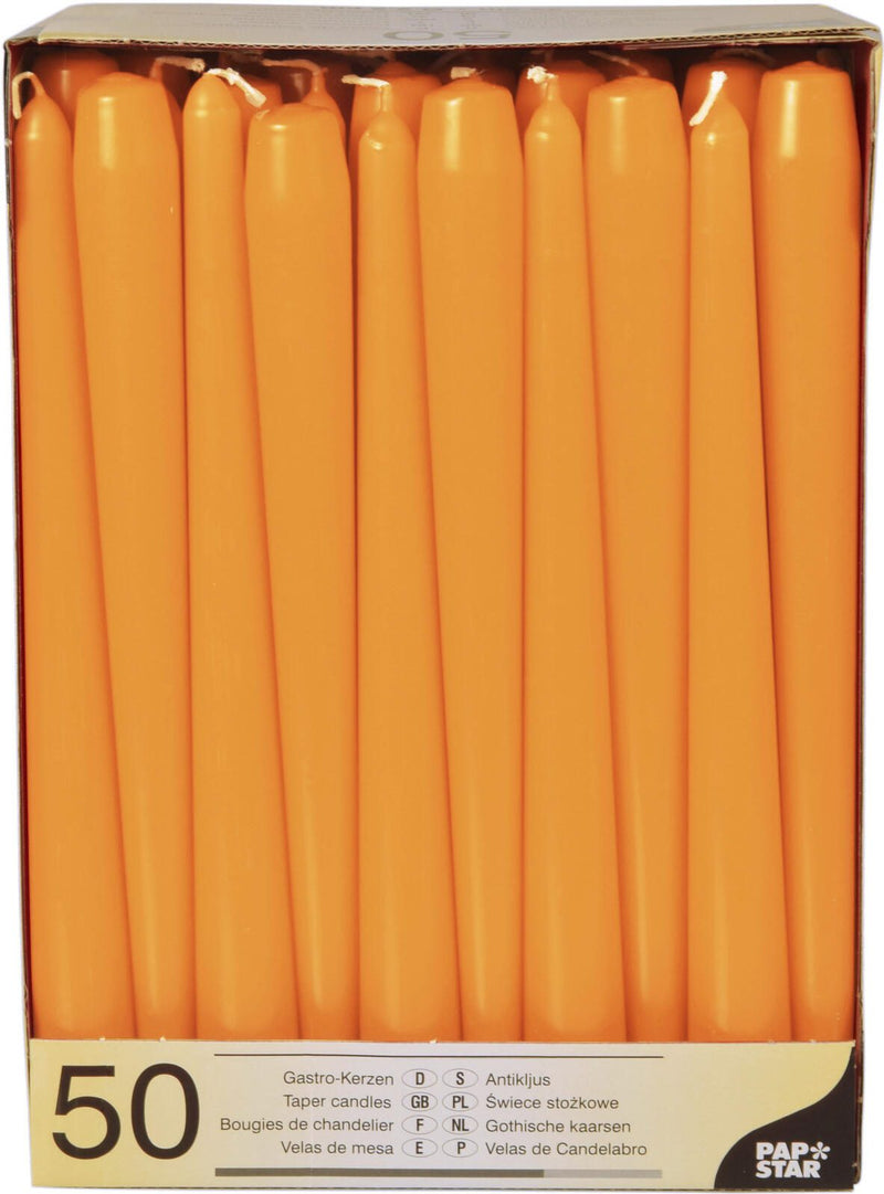 PAPSTAR Kerzen 25 cm orange