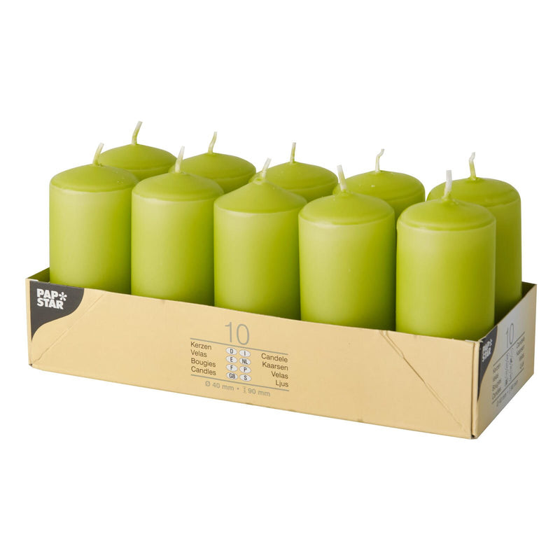 PAPSTAR Stumpenkerzen 9 cm kiwi