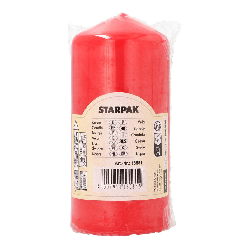 PAPSTAR Kerze 13 cm rot