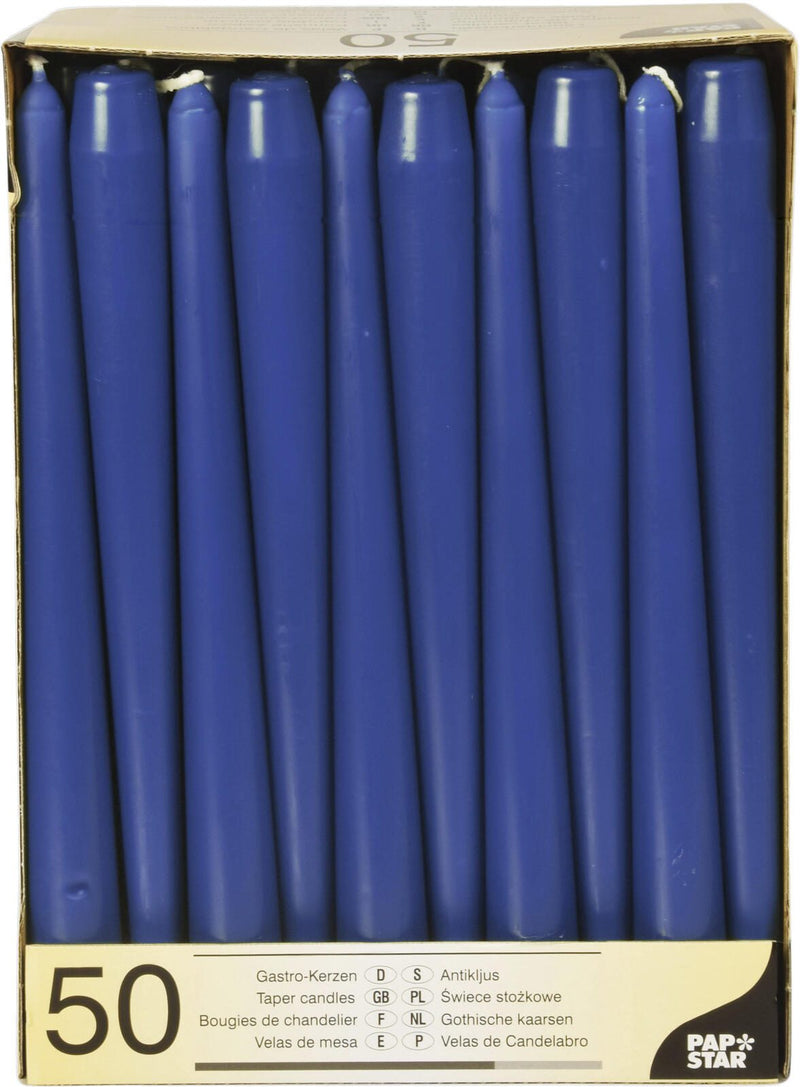PAPSTAR Kerzen 25 cm dunkelblau