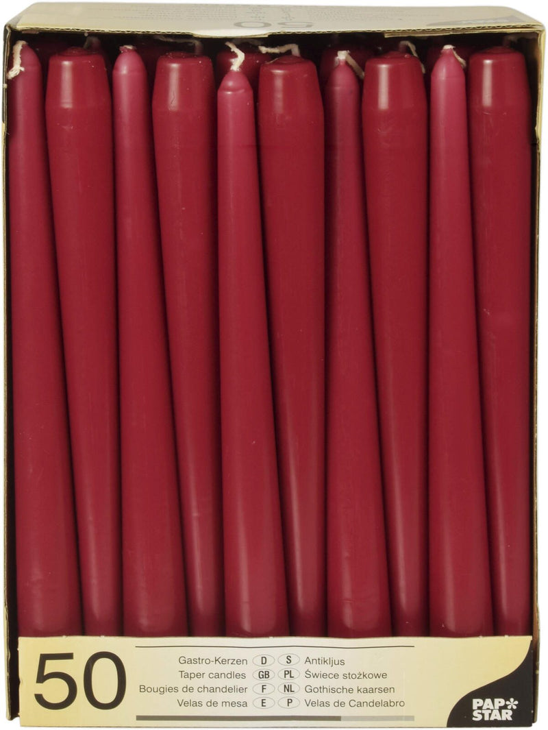 PAPSTAR Kerzen 25 cm bordeaux