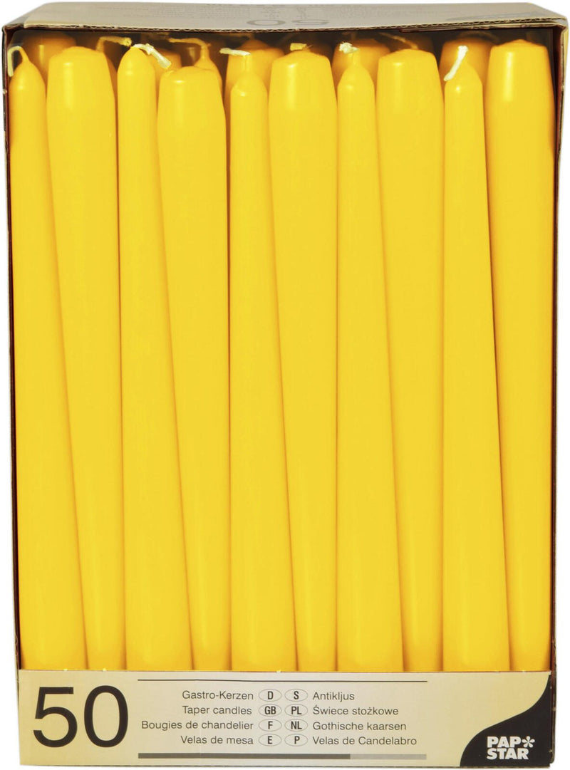 PAPSTAR Kerzen 25 cm gelb