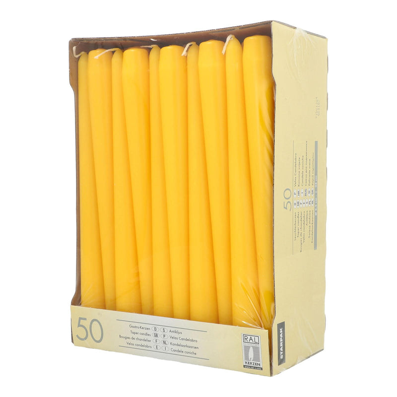 PAPSTAR Kerzen 25 cm gelb