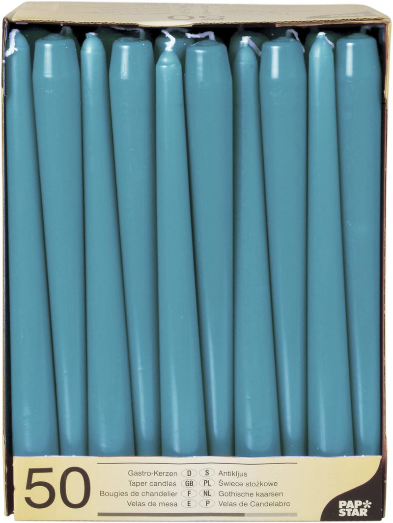 PAPSTAR Kerzen 25 cm türkis