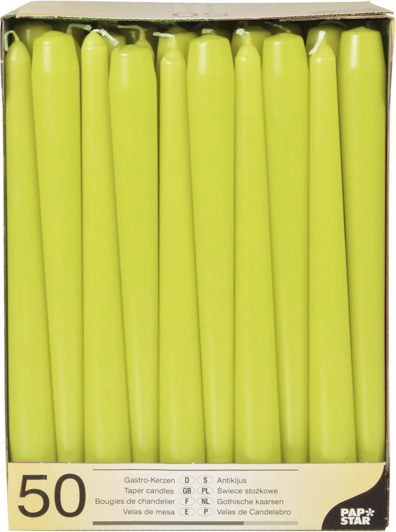 PAPSTAR Kerzen 25 cm limonengrün