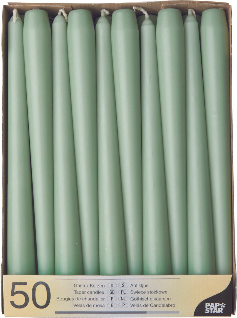 PAPSTAR Kerzen 25 cm jadegrün