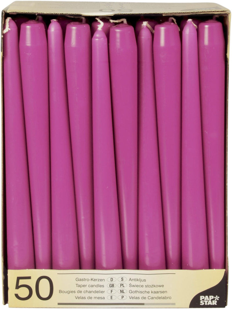 PAPSTAR Kerzen 25 cm fuchsia