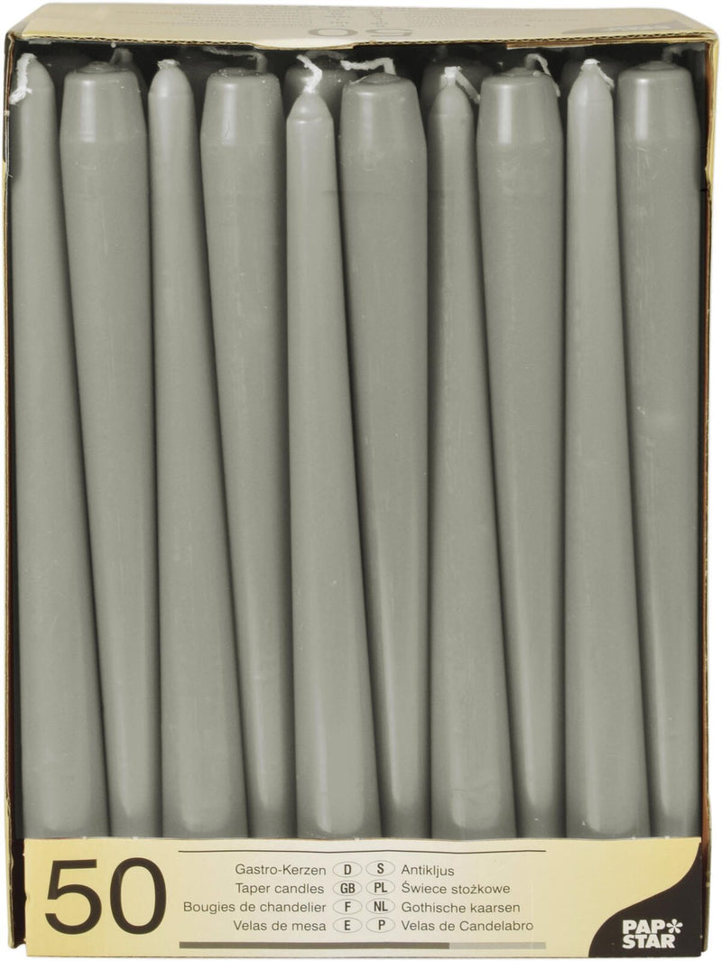 PAPSTAR Kerzen 25 cm grau