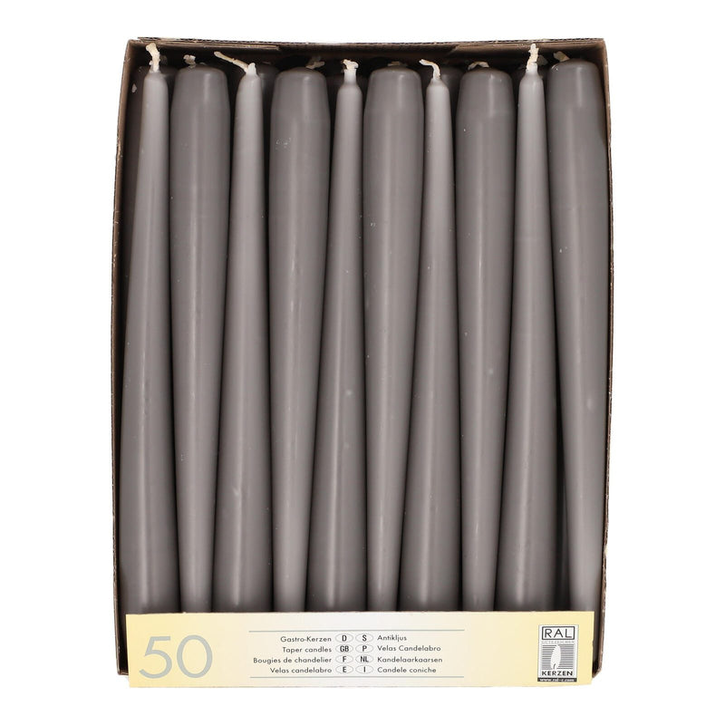 PAPSTAR Kerzen 25 cm grau