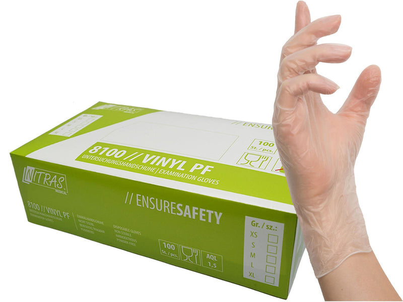 NITRAS® Einmalhandschuhe M transparent