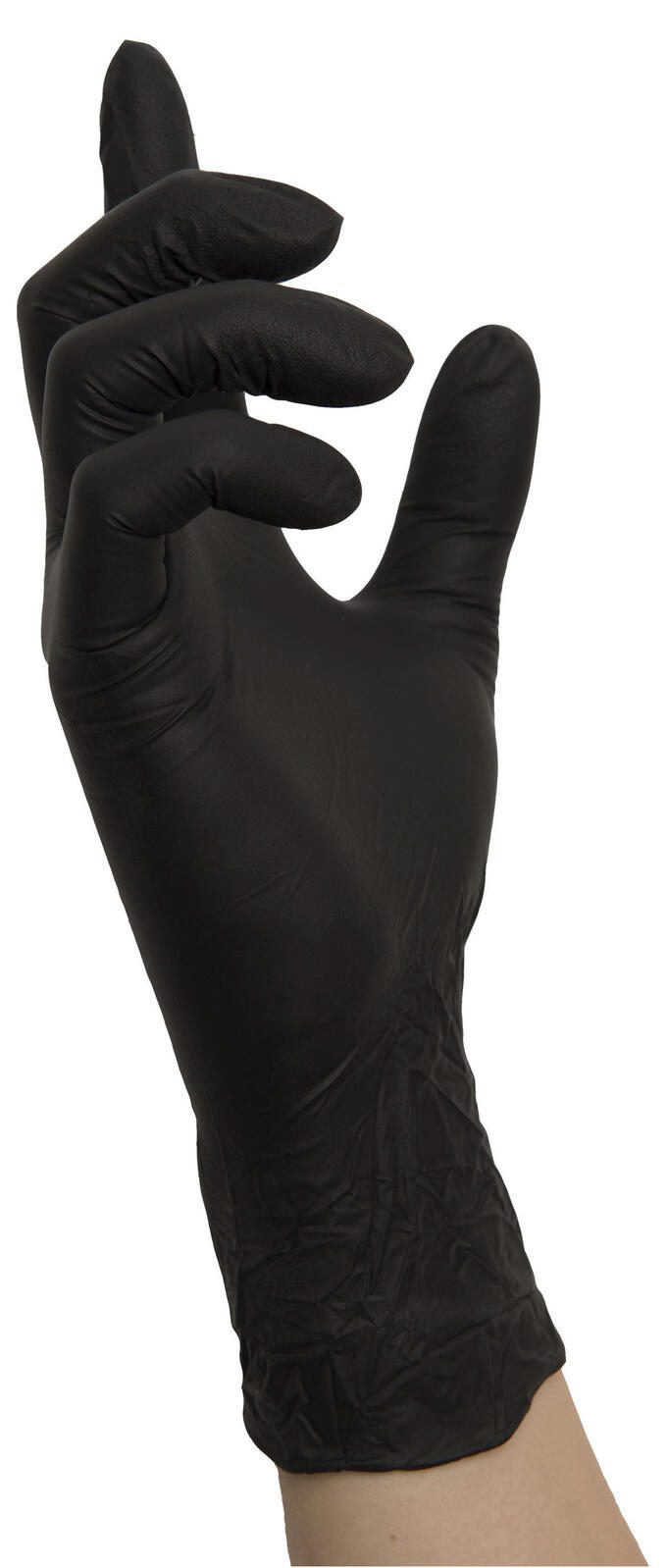 NITRAS® Einmalhandschuhe BLACK WAVE M schwarz